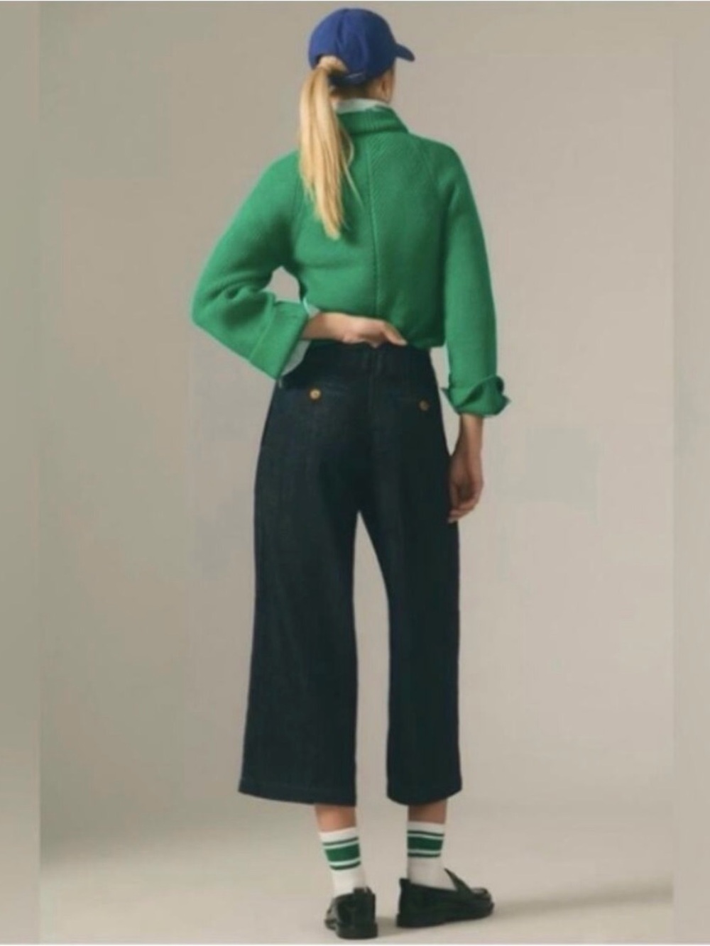 Maeve by Anthropologie Remi Wide Leg Pleated Trouser Jeans - Size 27